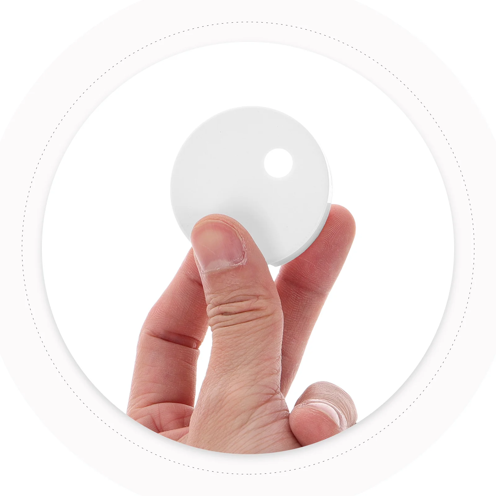 Penutup Baut Toilet 45Mm, Plastik Putih, Bulat, Dekoratif, Pengganti, Tahan Lama, Universal, Suku Cadang Perbaikan Kamar Mandi, Engsel