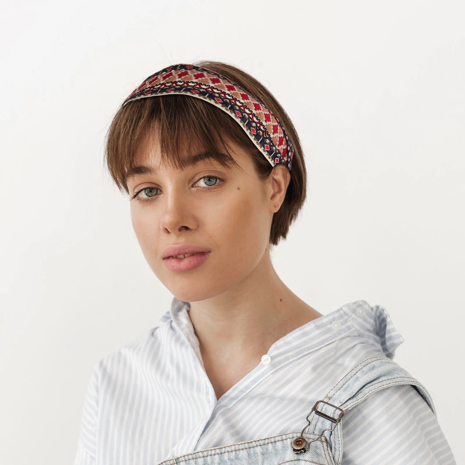 

Bohemian Embroidered Headb Hair for Women Girls Fabric Styling Tools Ladies Trendy Fashion Accessories