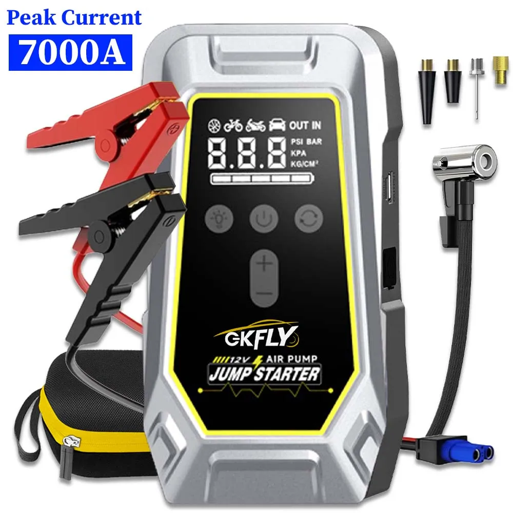 4000A/7000A Auto Jump Starter Power Bank Draagbare 150PSI Luchtpomp Auto Batterij Noodversterkers Startapparaat Auto starter 2024