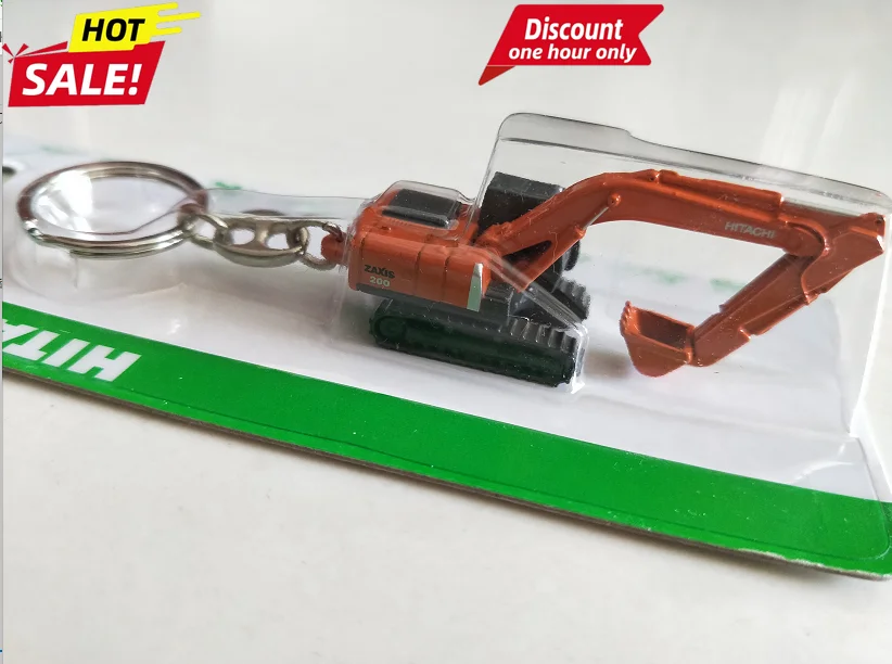 

For UH Various Models Tractor Hitachi Kobelco Kubota Excavator Construction Vehicle Alloy Keychain Model Mobile Phone Pendant