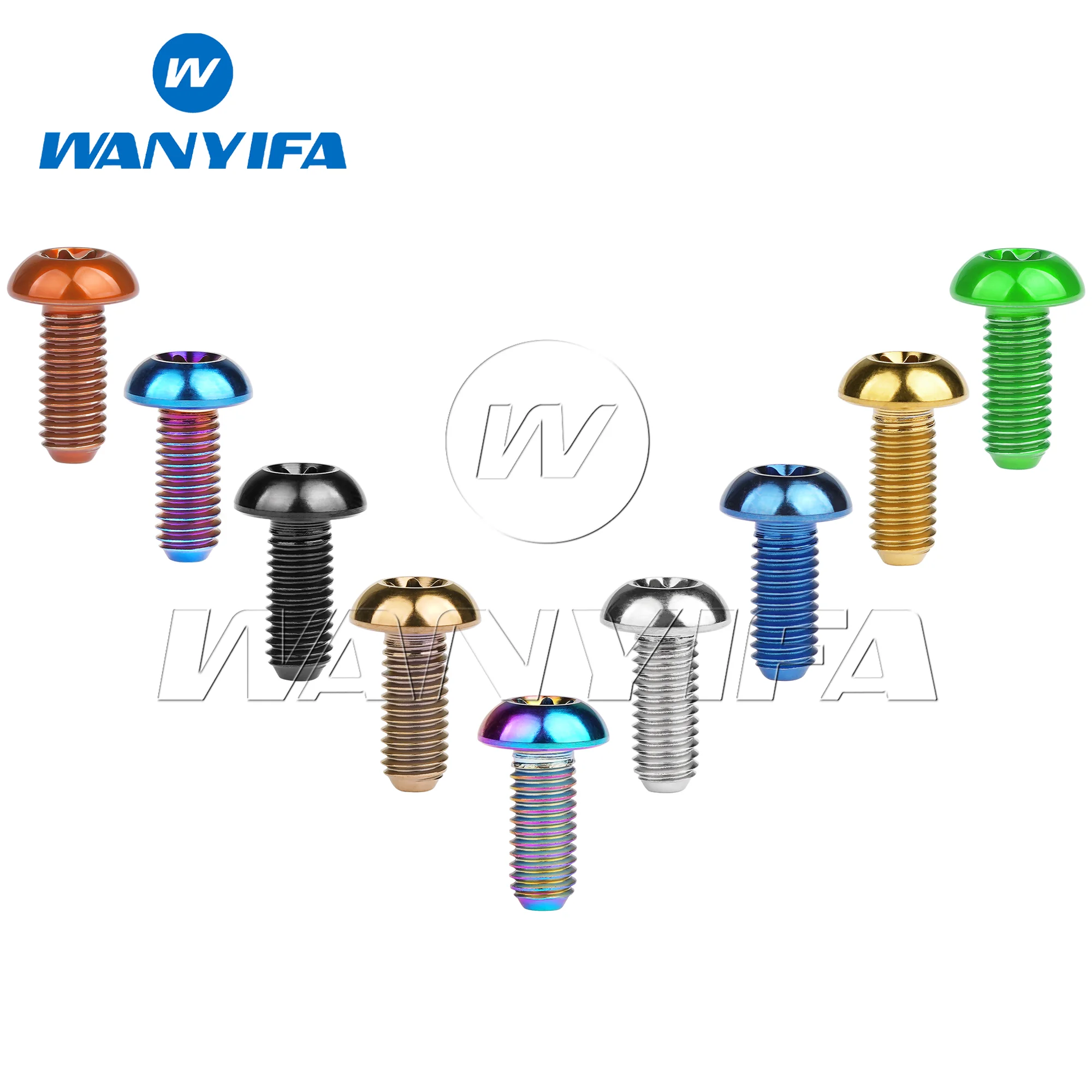 Wanyifa Titanium Bolt T25 Torx  M5x10/12mm Head Screw  for Bicycle Disc Brake Rotors Mountain