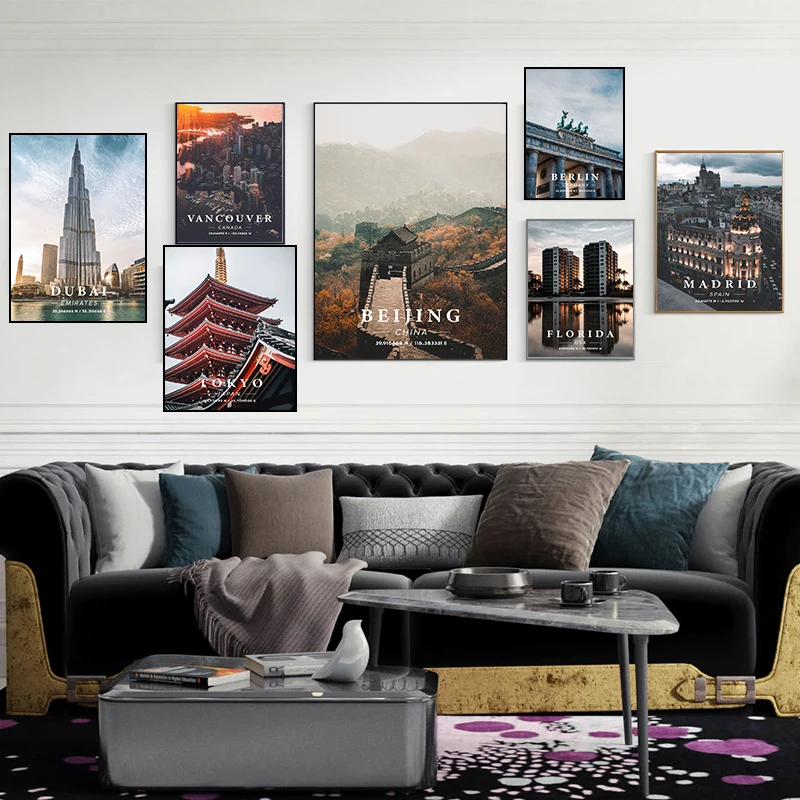 City Coordinates Art London Coordinates Madrid Coordinates Beijing Coordinates Poster Art Picture Decoration Retro Wall Bedroom