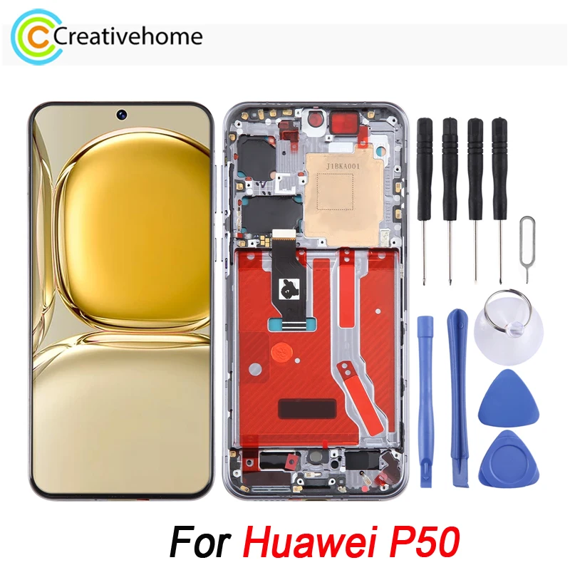 

For Huawei P50 LCD Screen 6.5 inch OLED Phone Display with Digitizer Full Assembly with Frame Repair Replacement