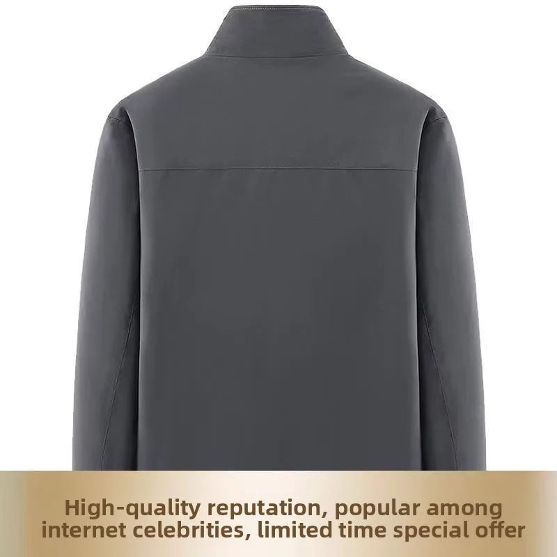 على الوجهين ملابس خارجية رجالي الصيد السترات الخريف الشتاء الصوف سترة دافئة الوقوف طوق رجالي سترة واقية في الهواء الطلق سترة #5