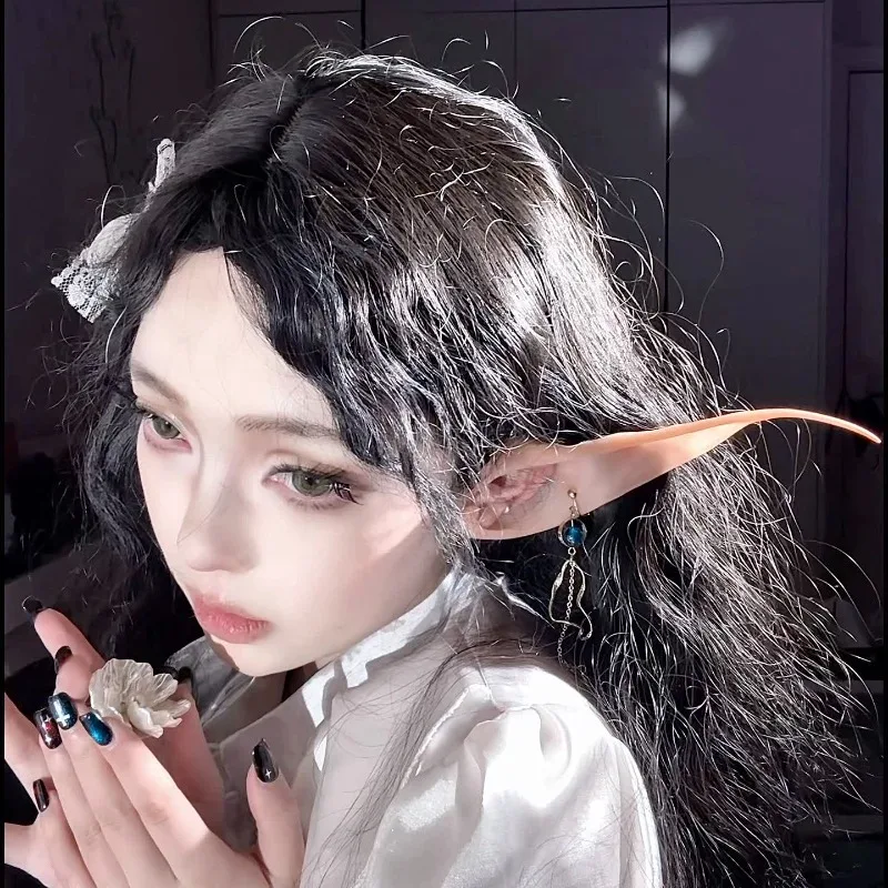 1pair Elf Ears Simulation Ears Props Fairy Angel Anime Cosplay Props Elven Vampire Costume Accessories Party Photography Props
