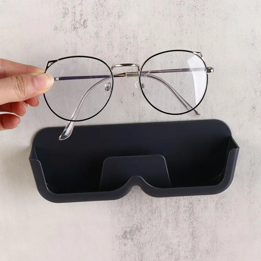 Caja de almacenamiento de gafas montada en la pared, soporte de almacenamiento de gafas de sol autoadhesivo, estante de exhibición antipresión duradero