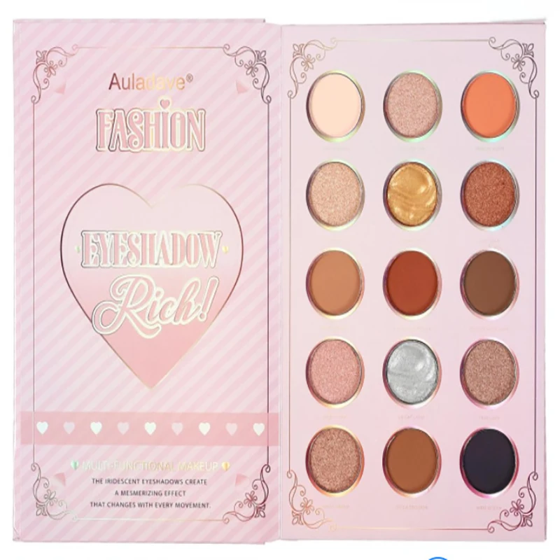38 couleurs fard à paupières livre palette de maquillage blush correcteur rouge à lèvres 4-en-1 mat nacré multi-usage palette de fard à paupières cosmétiques