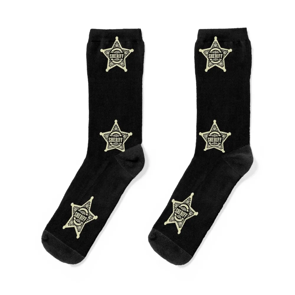 

Sheriff Star, Carnival, Deputy, County, Police, Wild West Socks basketball kids Ladies Socks Men's