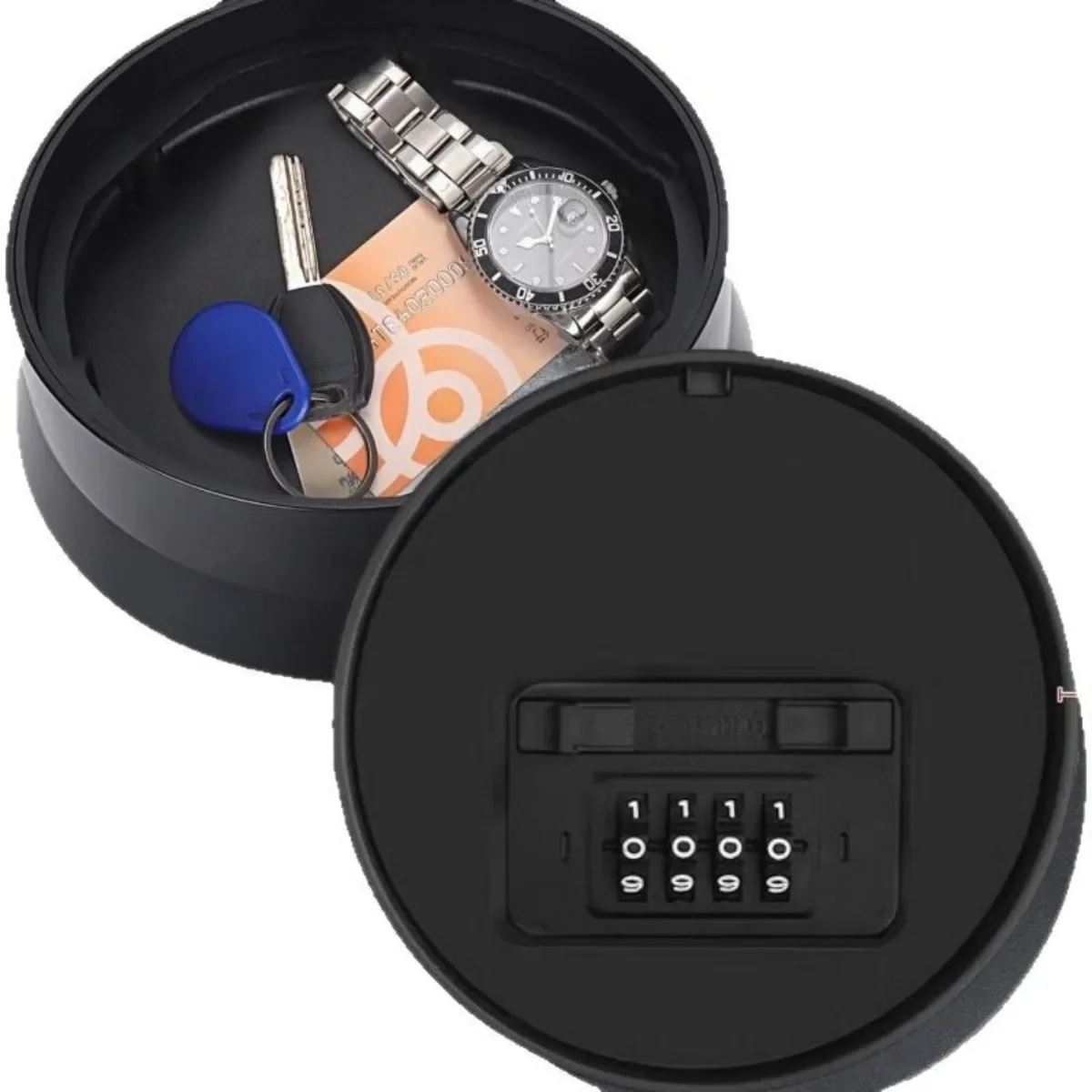 Creative Camouflage Potted Base Anti-theft Password Key Box Office Outdoor Patio Key Organizer Storage Box