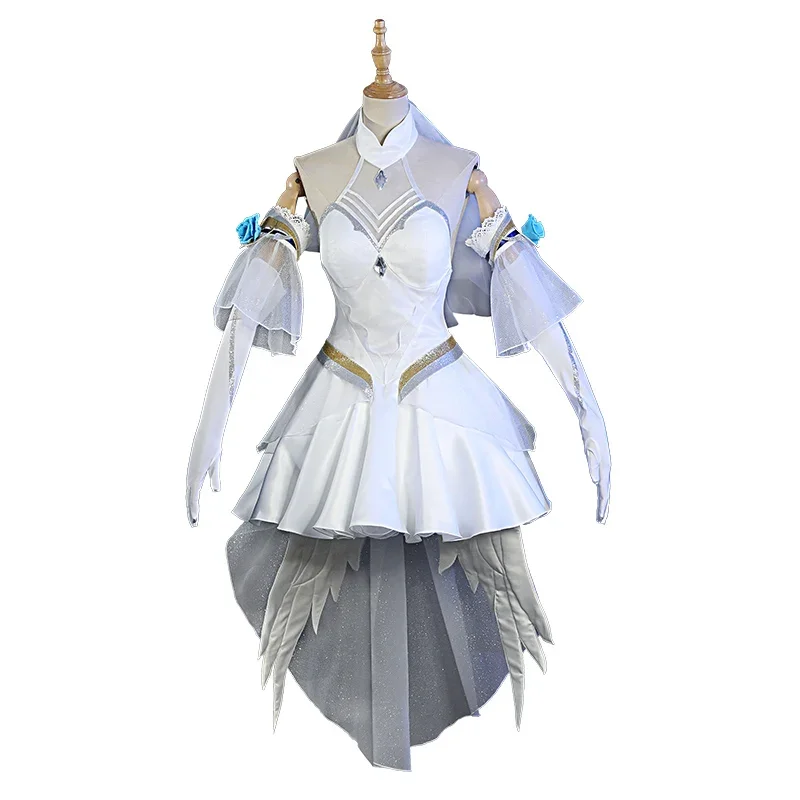 CosplayAnime Game Lux اليومية تأثيري حلي شعر مستعار كريستال روز الزفاف فستان حفلة رائع هالوين النساء 180 سنتيمتر الدعائم شعر مستعار النساء #2