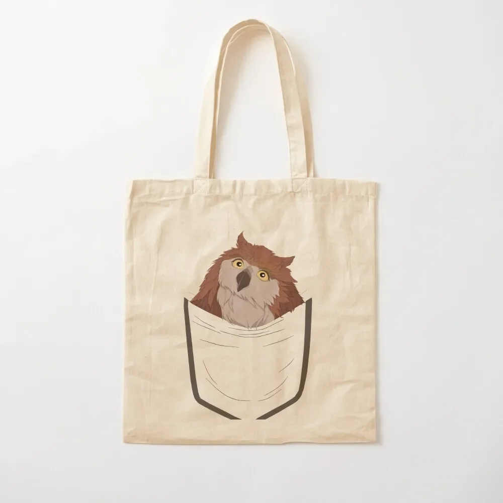 Pocket Owlbear Tote Bag cute tote bag Lady bags Women's shopping bag canvas shopping