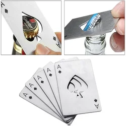 10PCS Stainless Steel Ace of Spades Bottle Opener Creative Tool Multi-Purpose Beer Bottle Opener Gadgets Kit Tools Poker Gear