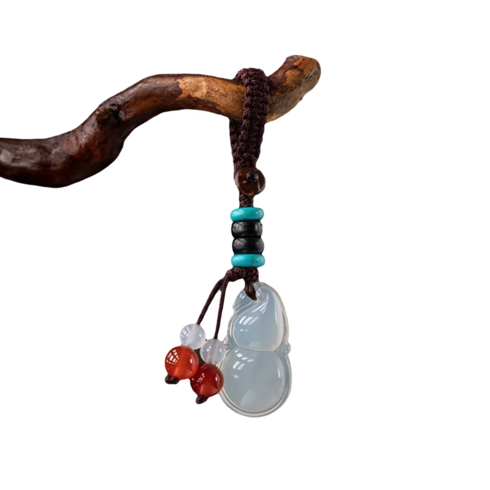 Fashion Bag Hanging Ping An Keychain Beads Flower Phone Chain Lanyard Charms Ornaments Car Keyring Bag Decor