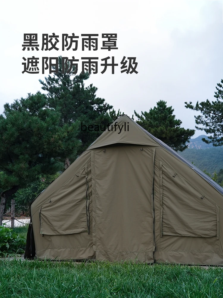 Thickened Outdoor Camping Thickened Rain-Proof Thermal Inflatable Column Tent