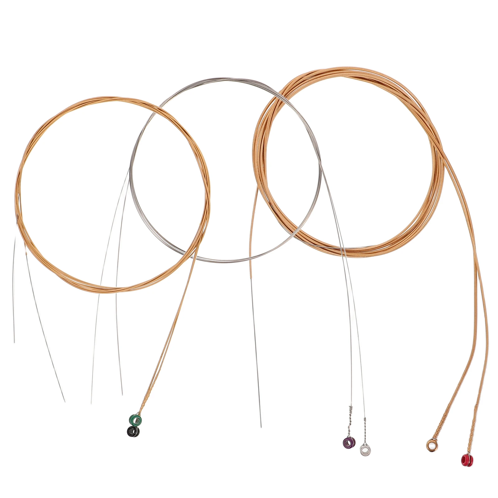 

6Pcs Folk Guitar Strings Metal Acoustic Guitar Replacement Kit Sturdy Durable Strings Set for Beginners Professionals