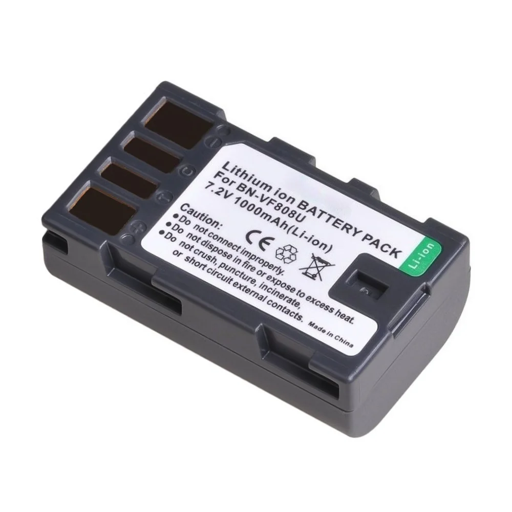 1000mAh BN-VF808 배터리 JVC GZ-HD7/GZ-MG575/GR-D750 GZ-MG330R GZ-MS130용 충전식 리튬이온 캠코더 배터리