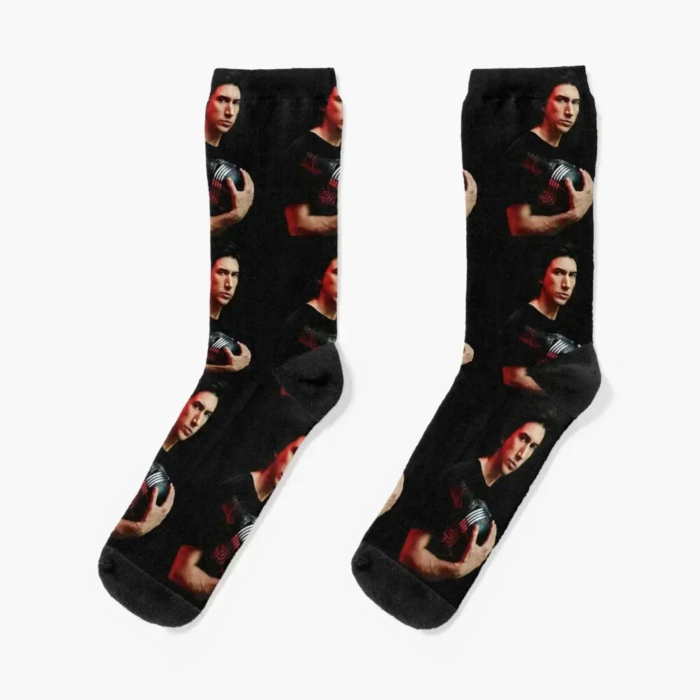 

Cover of Rolling Stone Adam Driver December 2019 Socks Run kids moving stockings Socks Female Men's