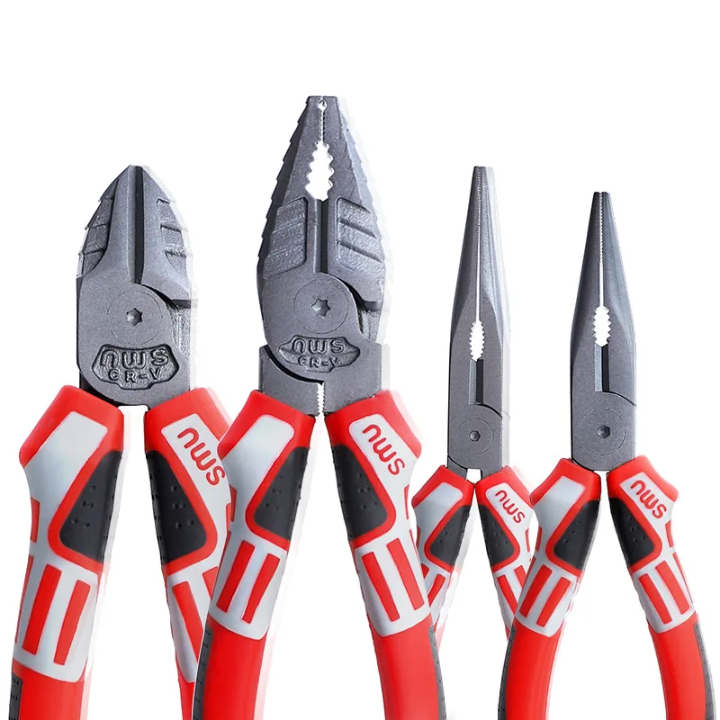 6\'\'/7\'\'/8”Multifunctional Wire Cutter German Electrician\'s Pliers Thickened Clamp Head Chrome Vanadium Steel Electrician Tools