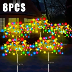 Zonne-Energie Led Vuurwerk Lichten Waterdicht Buiten Tuin Decor Pad Sprookjesachtige Verlichting Voor Patio Gazon Tuin Balkon Kerst Solar Lamp