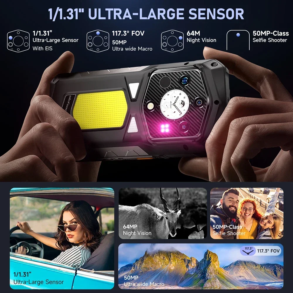 NEW Ulefone Armor 29 Pro 5G Rugged Phone 21200mAh Battery 6.67 " 32GB+512GB 64MP Night Vision Camera Android 15 NFC Smartphone