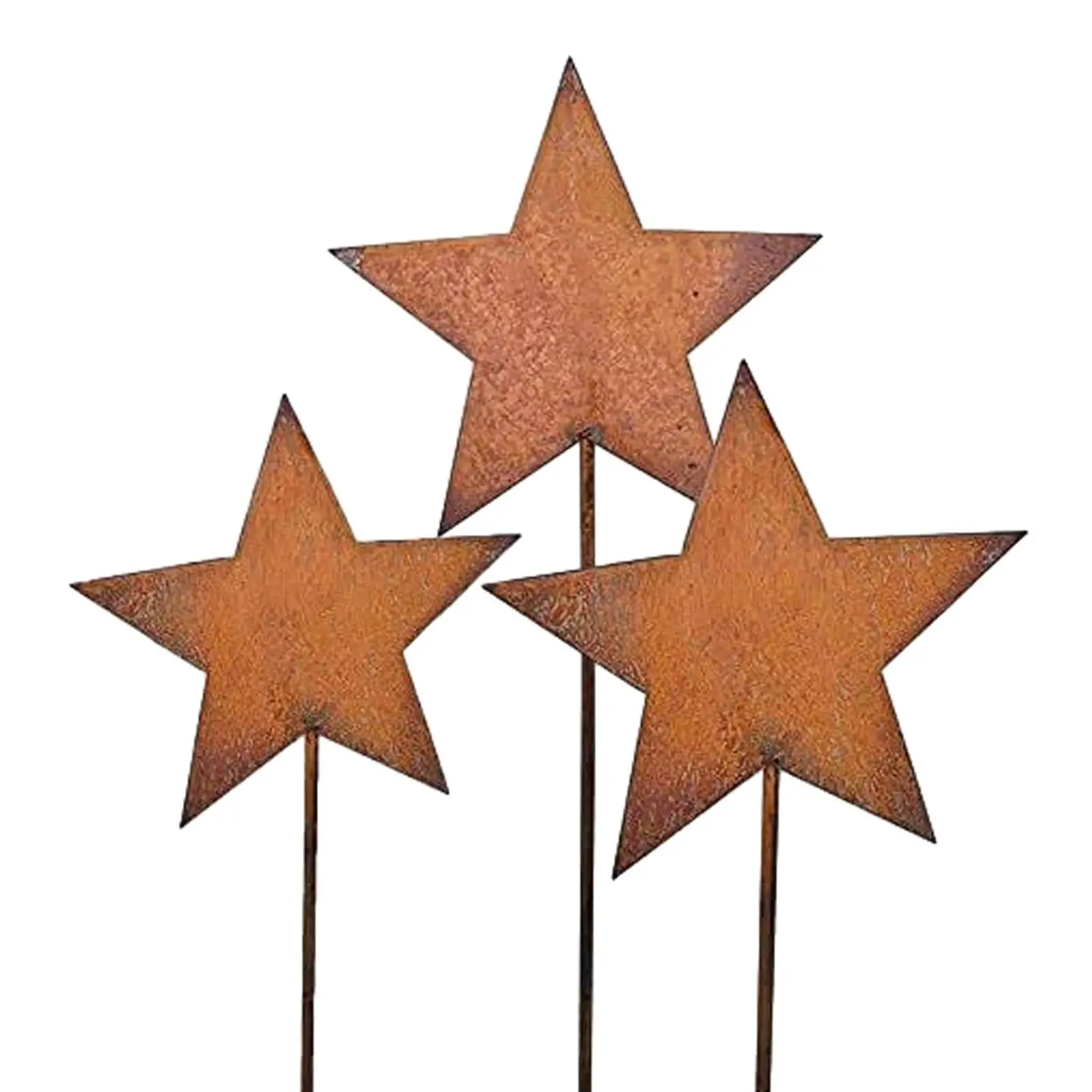 3 Pieces Decorative Garden Stakes Star Yard Decorations for Patio Outside