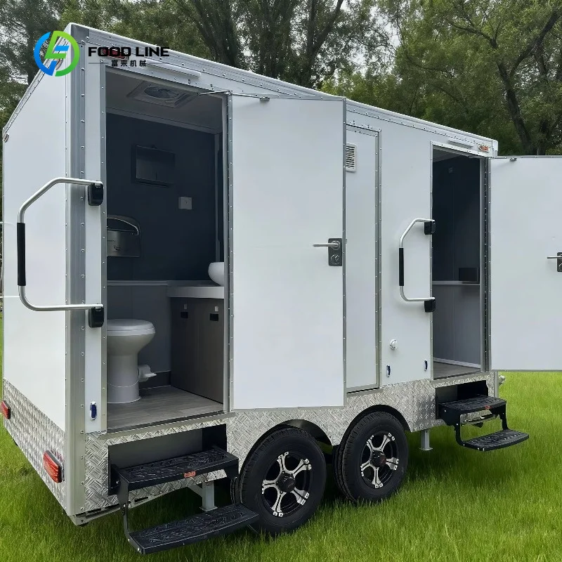 Mobile Automatic Public Toilet Luxury Restroom Trailer Customized Portable Bathroom Shower Rooms Outdoor Camping