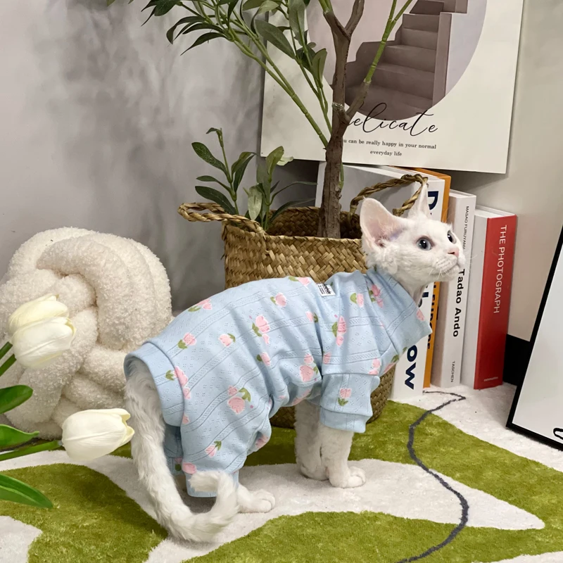 Nieuwe Hairless Cat Trui Comfortabele Sphynx Kleding Zachte Baby Katoenen Jas Voor Devon Rex Met Coltrui Sping Huisdier Kat Doek