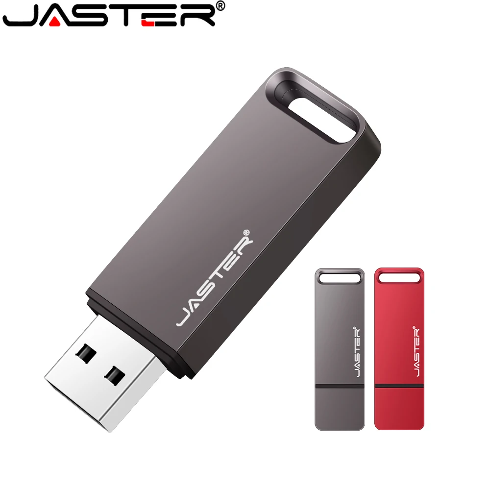 

JASTER Metal 2.0 USB Flash Drive 128GB Real Capacity Флешка Usb Накопитель 64GB Black Red Creative Gift Memory Stick 32GB 16GB