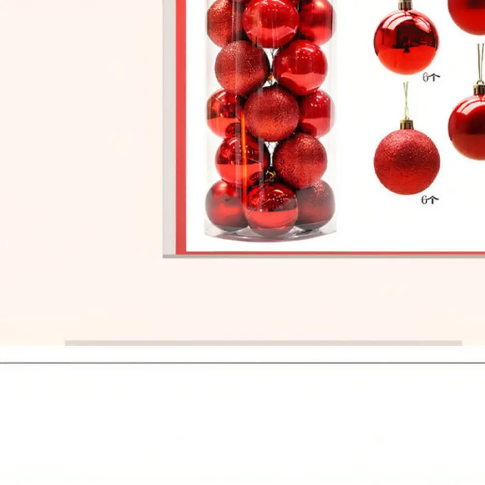 Christmas Ball Ornaments Plastic Hanging Baubles Electroplated Festive Tree Decorations For Wedding Party Supplies