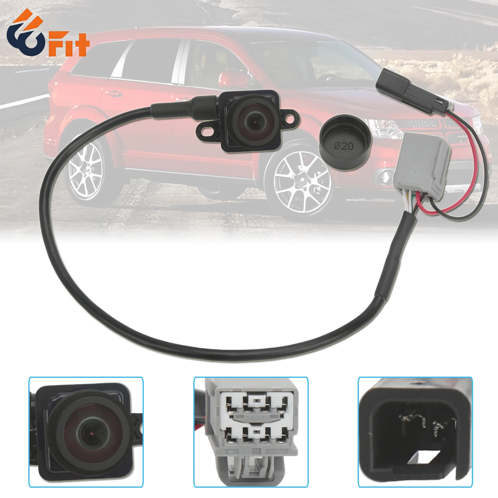 

Rear View Backup Parking Camera Waterproof 56054158AB 56054158AG for 2011-2020 Dodge Journey 2.4L 3.6L V6 Reverse Camera