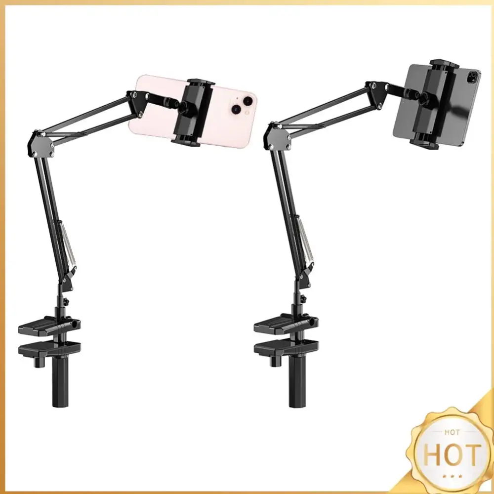 

Desk Bed Phone Holder Flexible Arm Foldable Cell Phone Stand 360 Adjustable Lazy Bedside Phone Stand for Filming Live Streaming