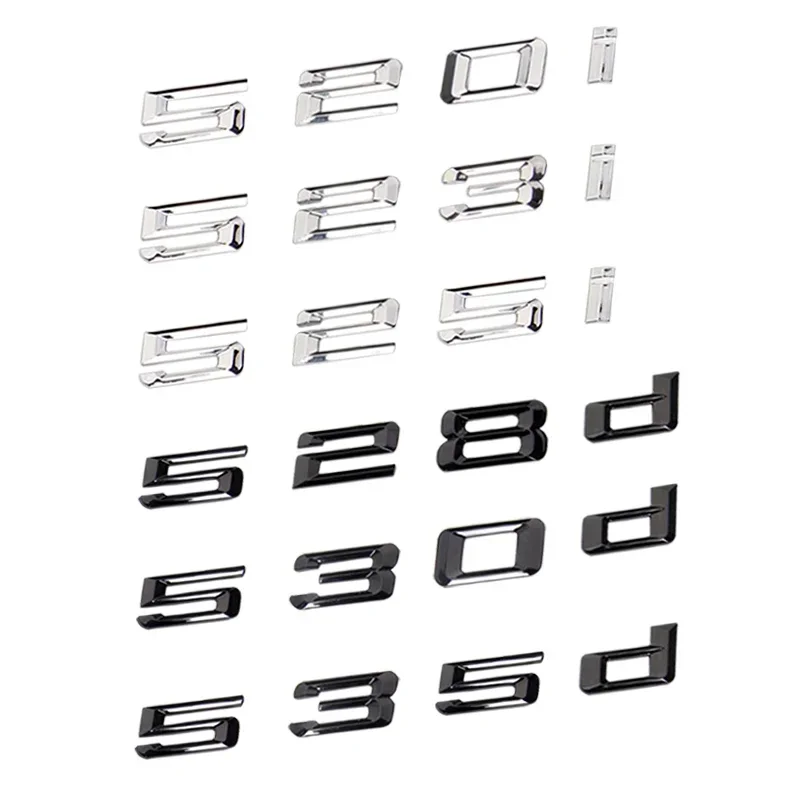 

BMW 5 Series Trunk Letters Sticker 520d 523d 525d 528d 530d 535d 538d 540d 545d Logo Emblem For E39 E60 E61 F10 F11 G30 G31