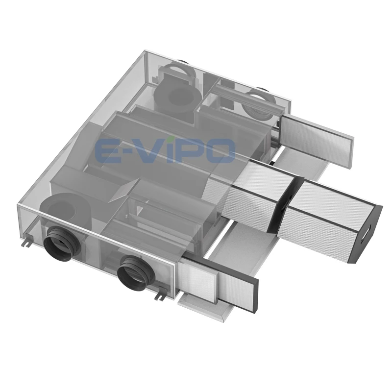 Vmc Recovery Ventilation ERV Counterflow Ceiling Mounted Heat Recovery Exhaust Air Ventilation With Heat Recovery