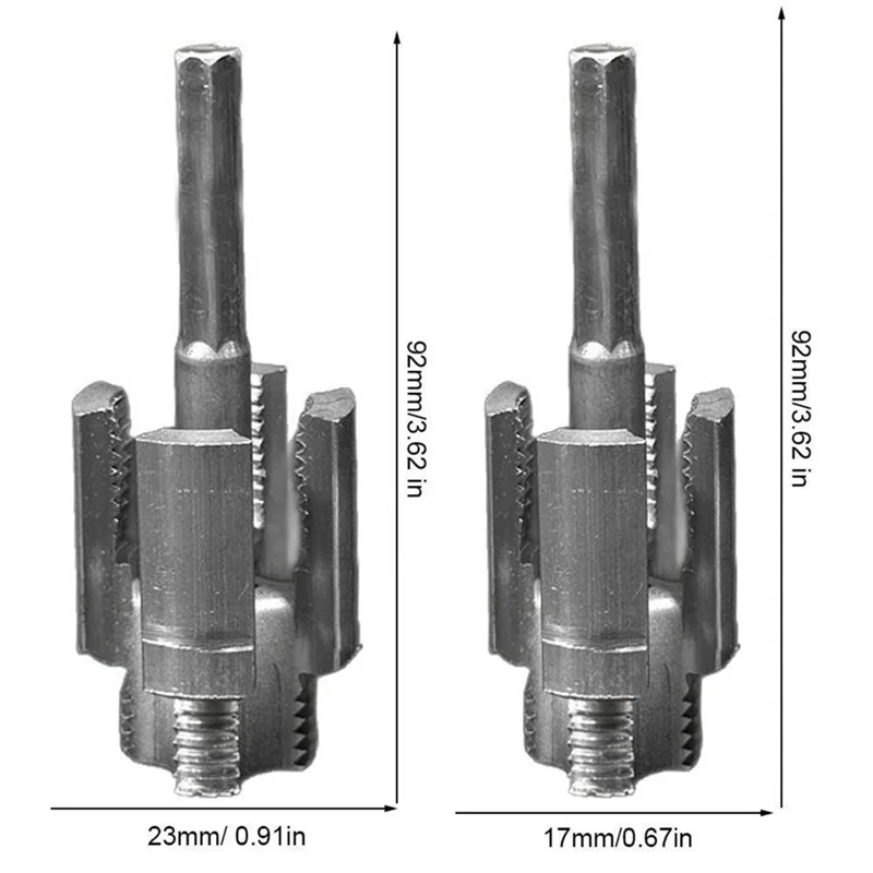 ABFI Kit de enhebrado de tuberías de PVC 2 en 1 con adaptadores de 1/2" y 3/4" (1/2"+3/4")