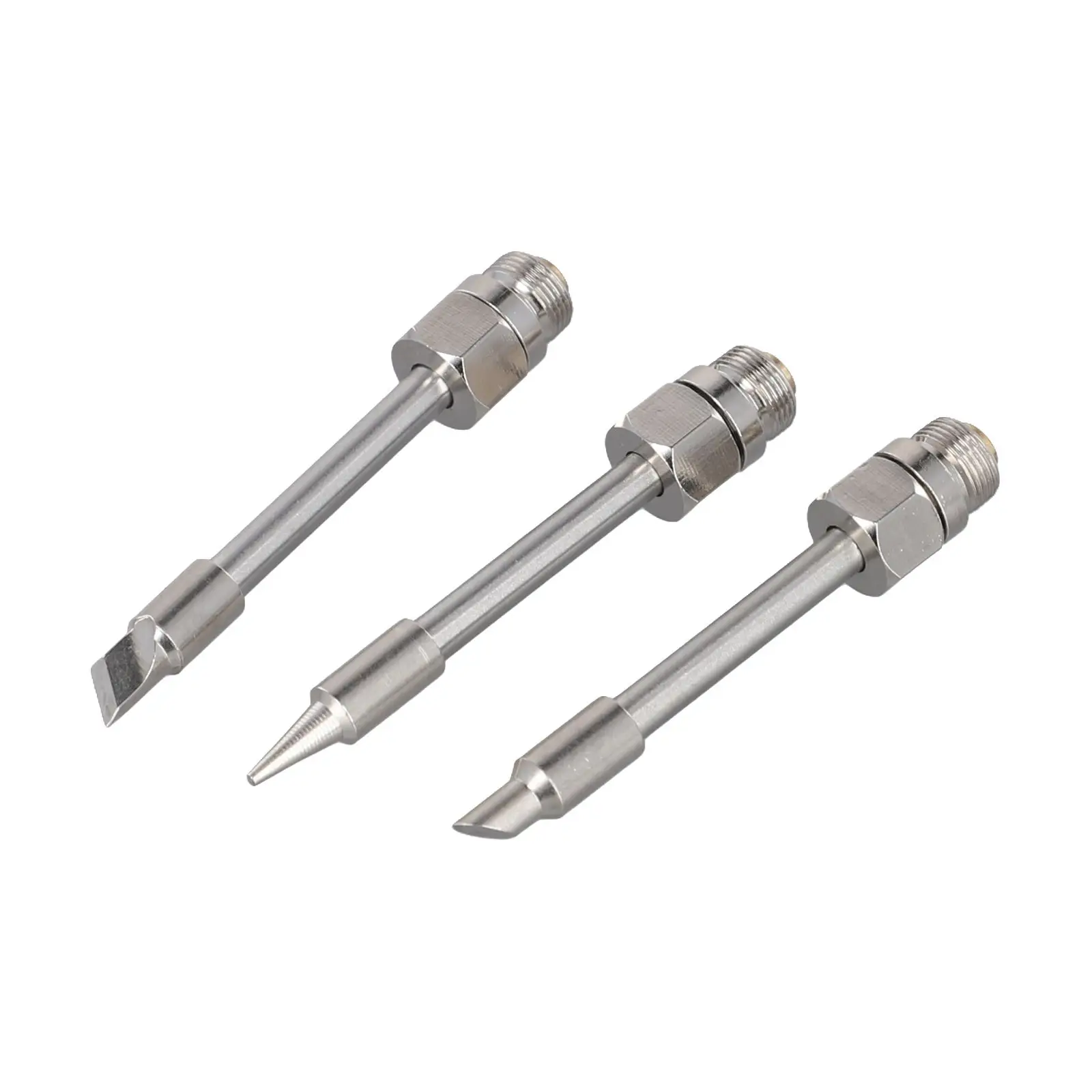 3PCS Soldering Iron Tips 510 Interface Soldering Tips High Quality Materials M7 Thread Size Silver Plated Workshop Tool