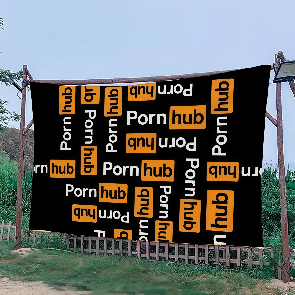 بارد P-Pornhub-ES شعار العلم للتخييم في الهواء الطلق بار نزهة حزب ديكور المنزل الحلي راية