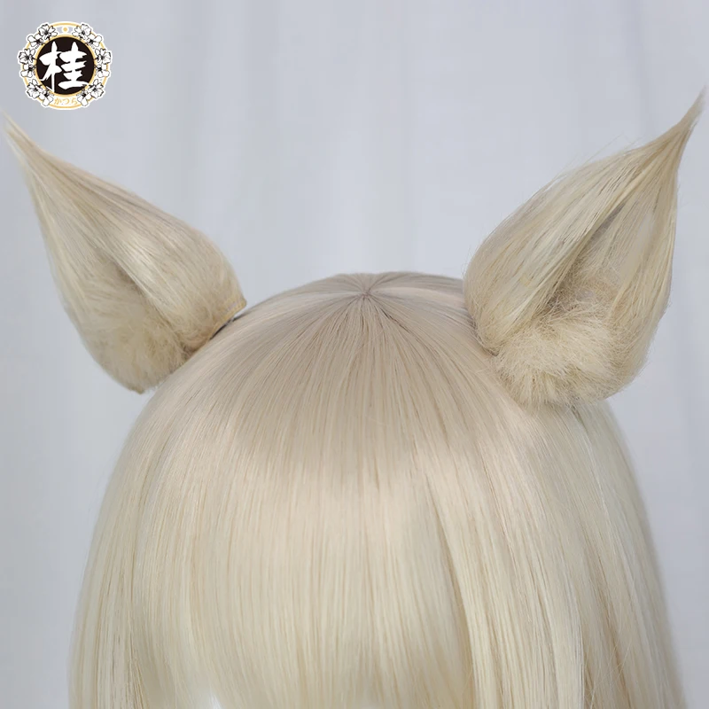 UWOWO Coconut Cosplay Wig 80cm long Hair with Cat Ears Synthetic Heat Resistant Fiber Halloween Wigs