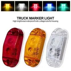 2 LED Car Truck Side Marker Lights External Square Lights Warning Tail Light Auto Trailer Truck Lorry Clearance Lamps 12-36V