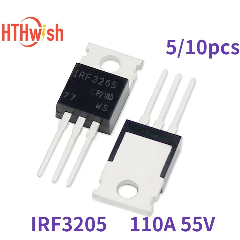 5/10 Stück TO-220 110A DC 55V IRF3205 Transistor IRF3205PBF MOSFET TO-220 110A 55V Feldeffekttransistoren