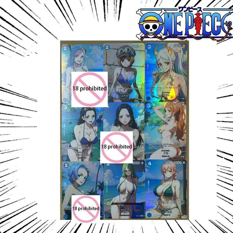 

One Piece Diy Nami Nico Robin Boa Hancock Self Control Collect Signature Trading флэш-карта аниме мультфильм подарок 63*88 мм