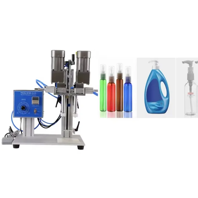 Pneumatische Flessenvergrendelingsmachine Eend Mond Fles Rolling Machine Vierwielige Upgrade Schroef Capping Machine