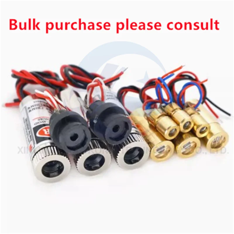 3V5V laser head Laser diode 5mW red dot line copper semiconductor laser tube 6/9MM outer diameter