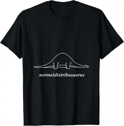 Math Statistics Normal Distribution Dinosaur Geek Tshirt  Print Original Design Gifts T Shirts Funny Shirt Camiseta Hombre