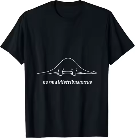 Math Statistics Normal Distribution Dinosaur Geek Tshirt Print Original Design Gifts T Shirts Funny Shirt Camiseta Hombre