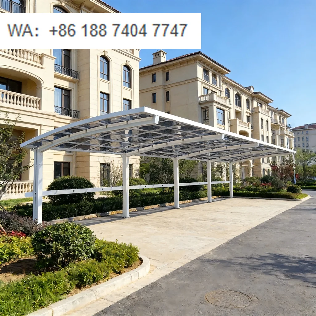 Outdoor Sun Shade Polycarbonate Carports Parking Cantilever Metal Frame Carport Garage Canopy Aluminium Carport