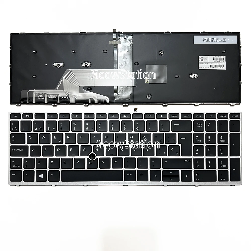 UK/Spanish LED-Backlit Keyboard For HP ProBook 655 G4,655 G5,650 G4,650 G5,470 G5,455 G5,450 G5,L00741-071,ESP,SG-87840-2EA