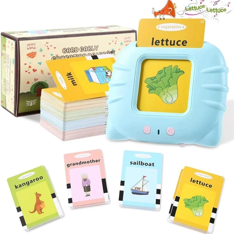 Educational Learning Talking Flash Cards Kindergarten Kids English Language Electronic Audio Book Learn English Words Toys Gifts