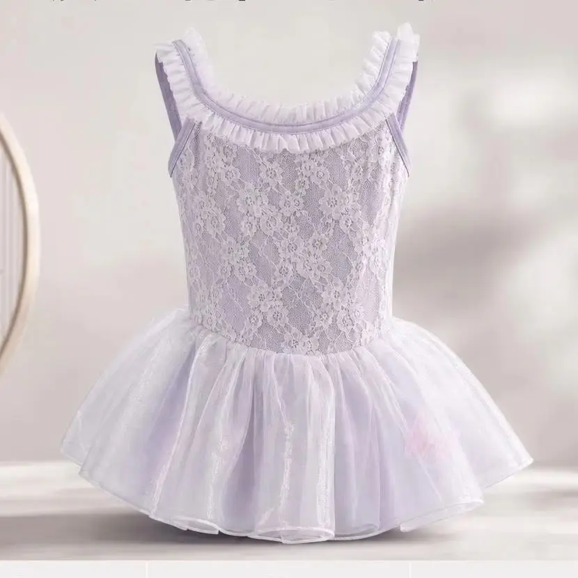 professional ballet tutu leotards for girls lace mesh sleeveless women's ballet leotard ballet skirt dance costume tutu