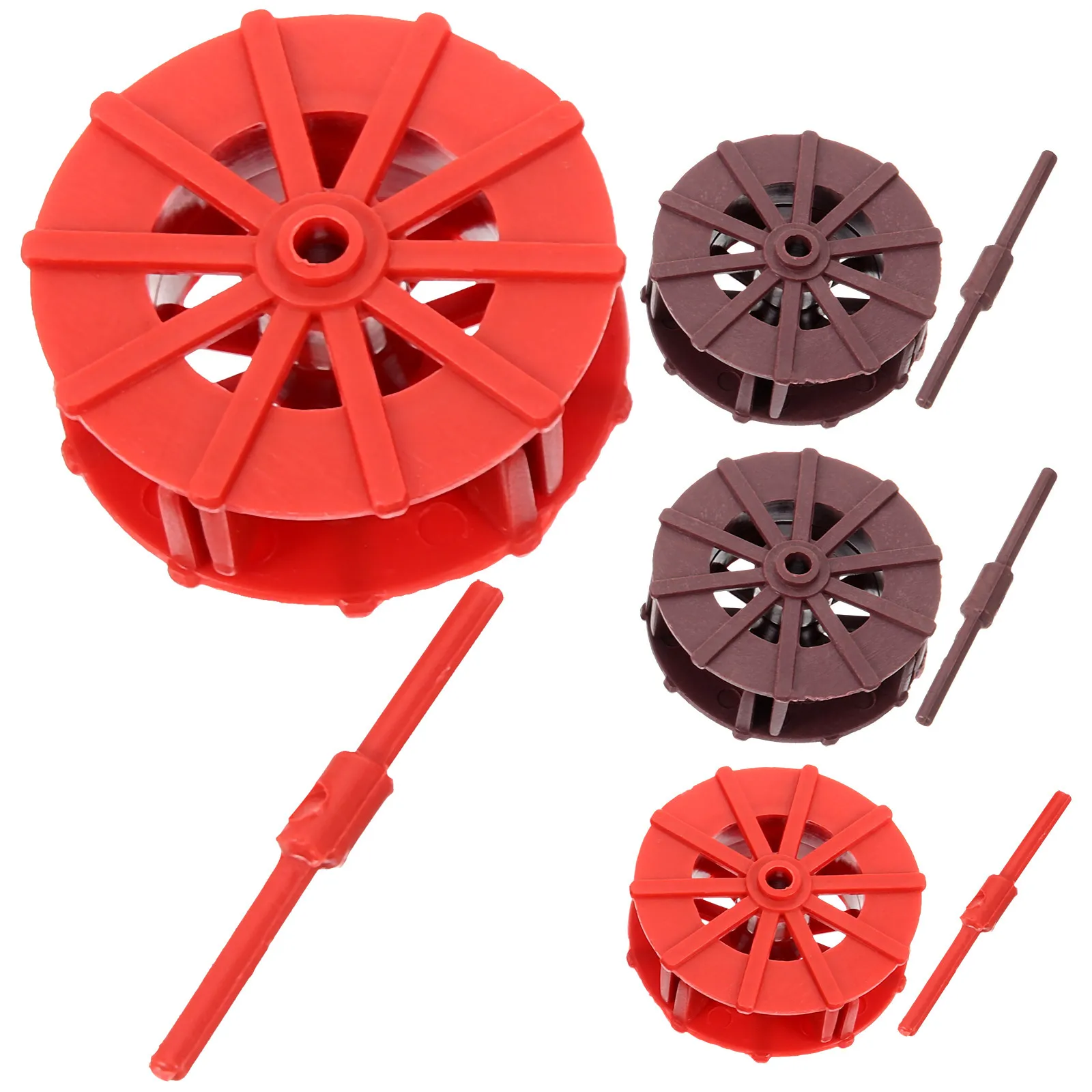 

4Pcs Miniature Aquarium Water Wheel Decor Plastic Water Wheels for Fish Tank Garden Table Fountain Stable Ornament