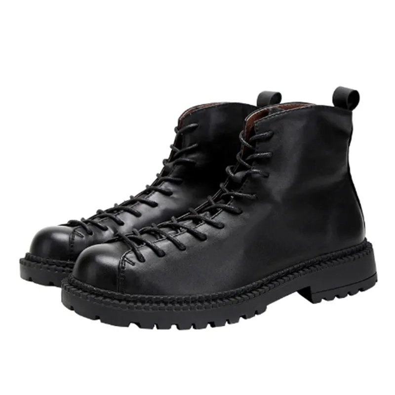 Men's Medieval Vintage Casual Short Boots Brown Cowhide High-Top Shoes Outdoor Desert Comfort Boots Themed Party Cosplay Shoes